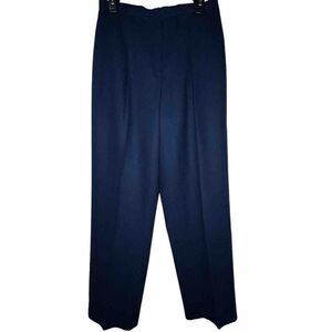 VTG Pan-her Pants‎ Slacks Sz 13-14 Navy Blue Wool Lined Union Made In USA